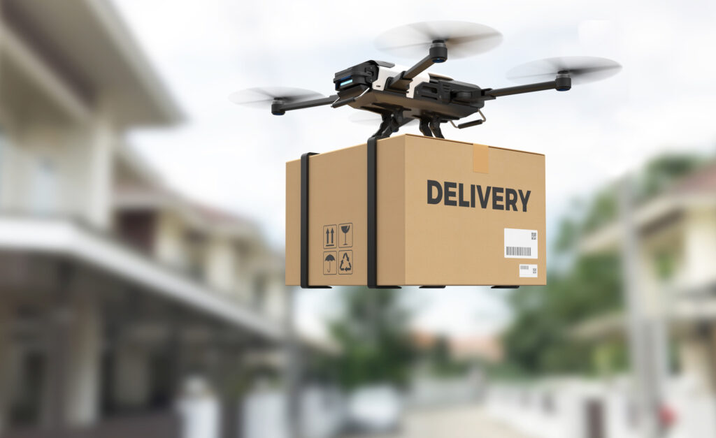 Delivery drone, Autonomous delivery robot, Business air transpor